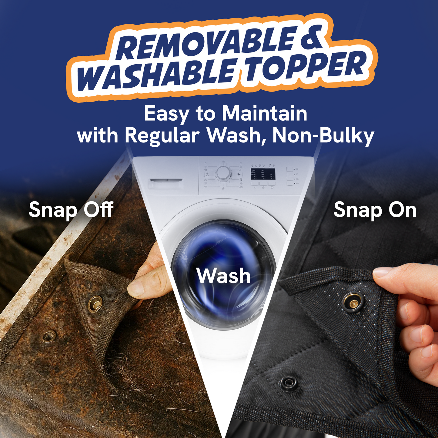 Panther Armor Dog Car Seat Cover Set with 2 Door Protectors – Washable Removable Topper, 8-Panel Foldable Design, Water-Resistant Hard Base Backseat Extender for Small & Medium Cars