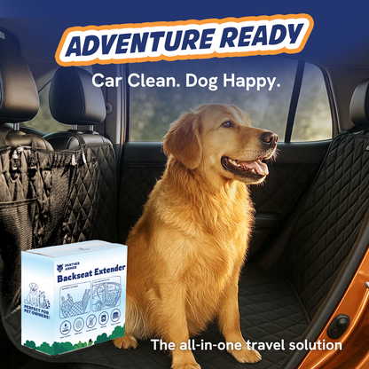 Panther Armor Dog Car Seat Cover Set with 2 Door Protectors – Washable Removable Topper, 8-Panel Foldable Design, Water-Resistant Hard Base Backseat Extender for Small & Medium Cars