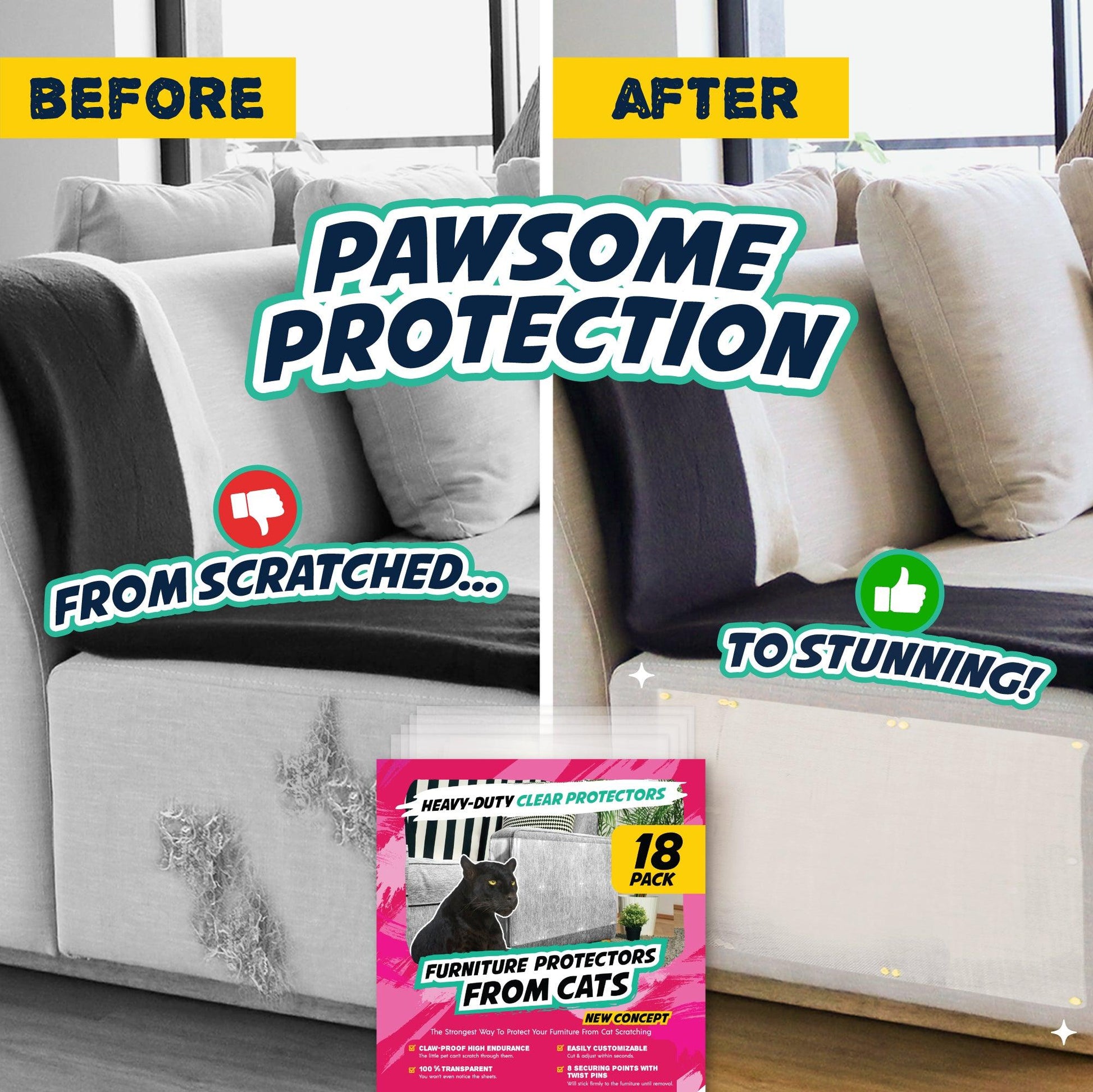 Anti-Scratch Furniture Protectors - Panther Armor