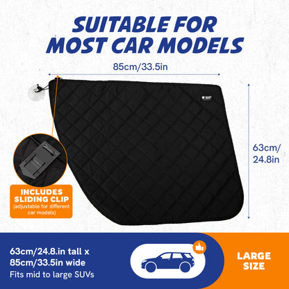 Panther Armor Car Door Protector for Dogs, Scratch Resistant Liner with Clips & Suction Cups.